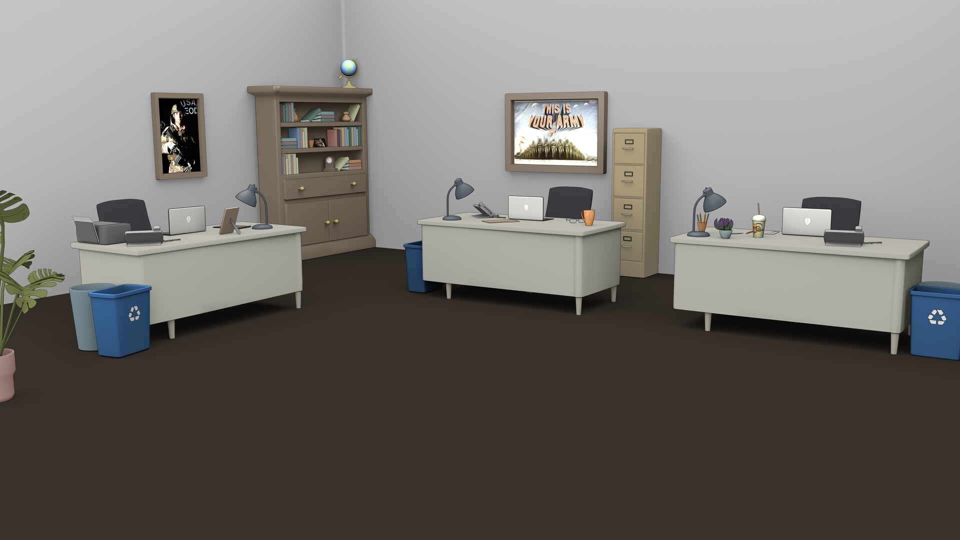 3D Model Room with iTune Shading